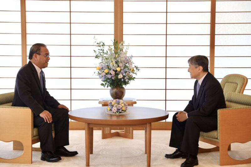 His Excellency Wesley W. Simina, President of the Federated States of Micronesia, and His Majesty Emperor Naruhito